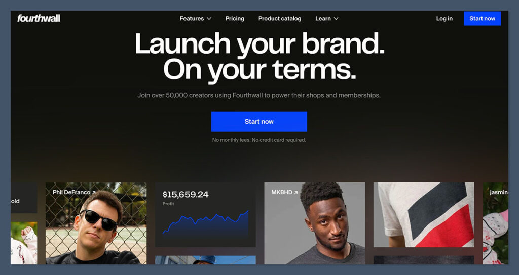 1 Fourthwall Homepage