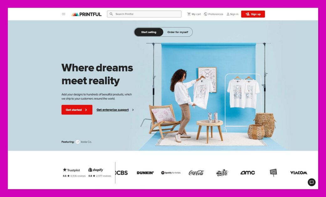 1 printful homepage 2